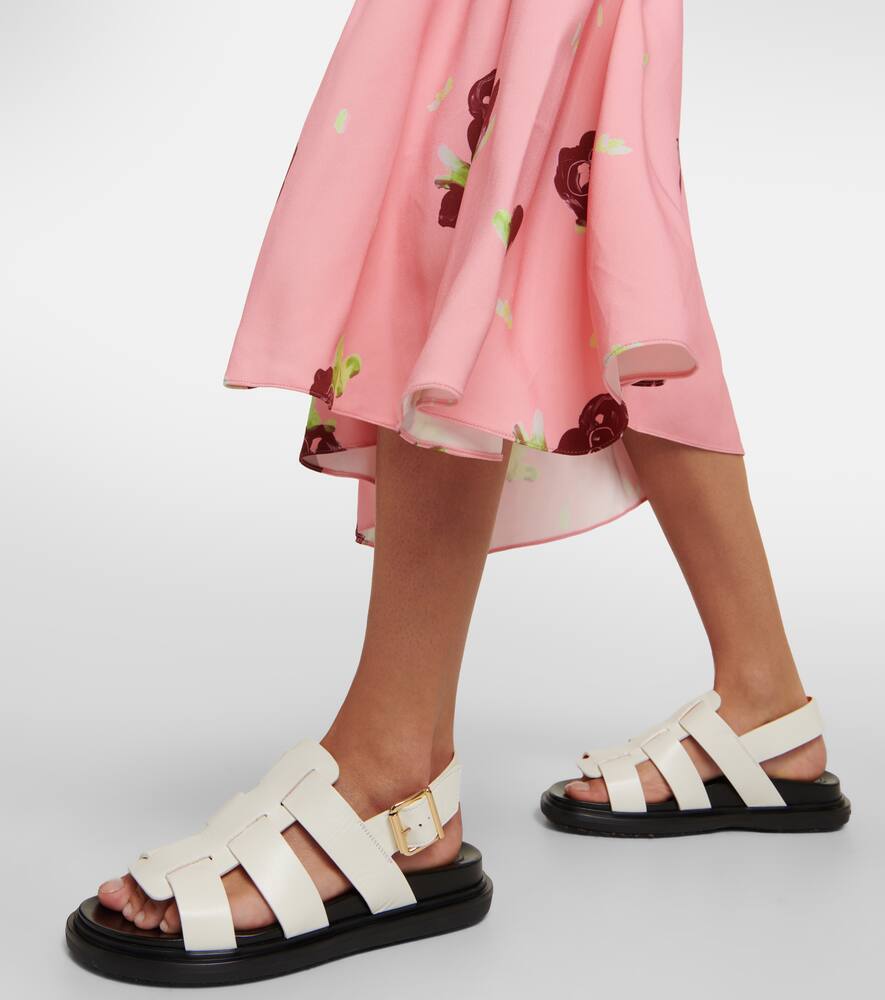 Marni Fussbett Gladiator leather sandals