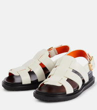Marni Fussbett Gladiator leather sandals
