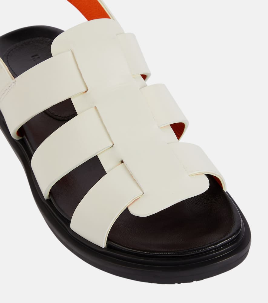 Marni Fussbett Gladiator leather sandals