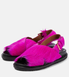 Marni Fussbett calf hair sandals