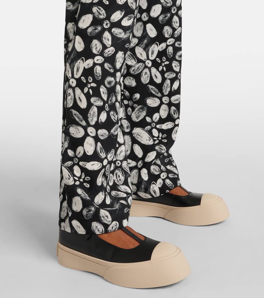 Marni Leather platform Mary Jane flats