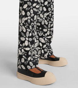 Marni Leather platform Mary Jane flats