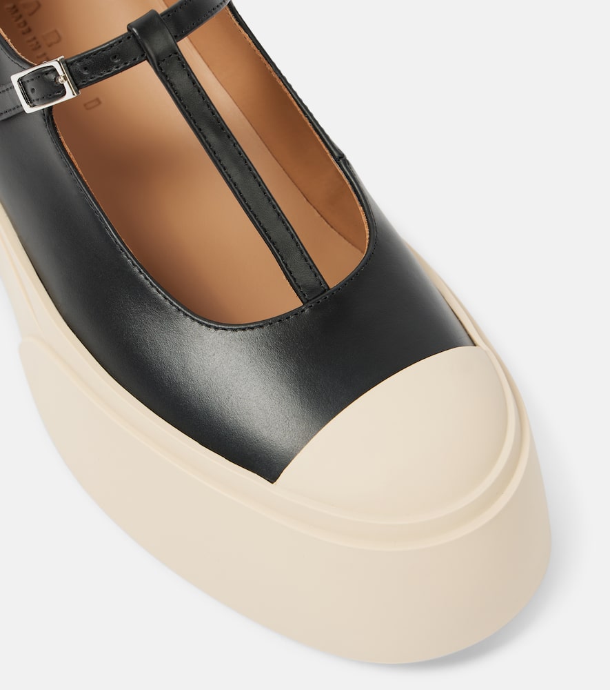 Marni Leather platform Mary Jane flats