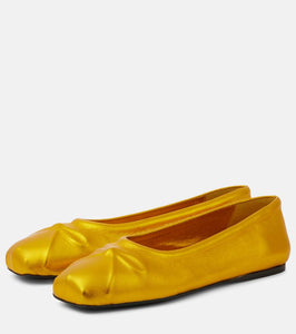 Marni Little Bow leather ballet flats