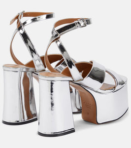 Marni Mirrored leather platform sandals