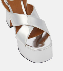 Marni Mirrored leather platform sandals