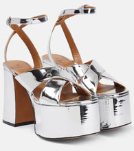 Marni Mirrored leather platform sandals