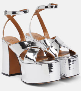 Marni Mirrored leather platform sandals
