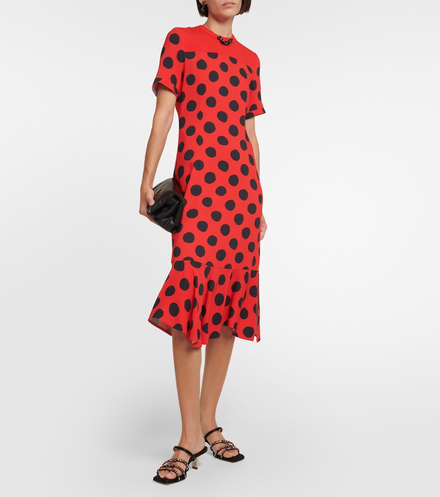 Marni Polka dot cady midi dress