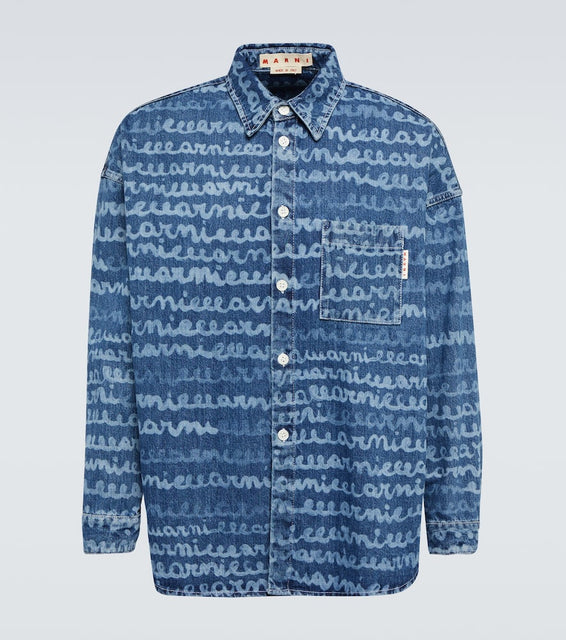 Marni Printed denim shirt