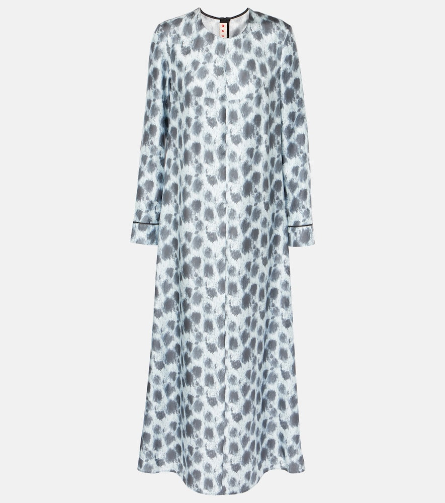 Marni Printed silk maxi dress. Marni 印花真丝长裙