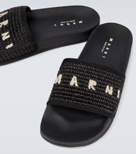 Marni Raffia logo sandals