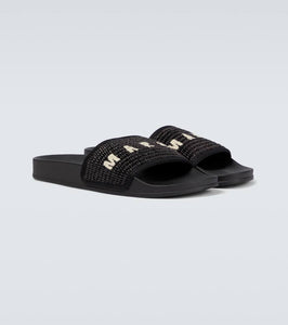Marni Raffia logo sandals