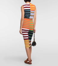Marni Striped wool midi dress