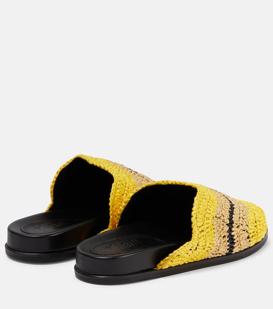 Marni x No Vacancy Inn Fussbett raffia-effect slides