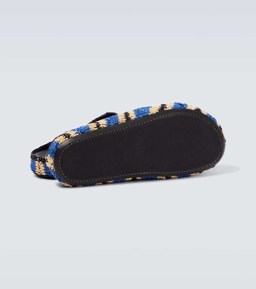 Marni x No Vacancy Inn raffia-effect slippers
