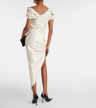 Maticevski Amber draped cotton-blend midi dress