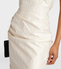 Maticevski Amber draped cotton-blend midi dress