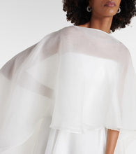 Maticevski Bridal Dhalia caped silk gown