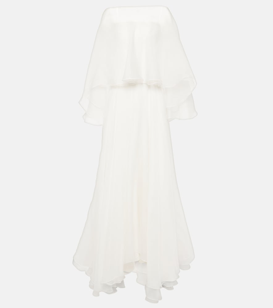 Maticevski Bridal Dhalia caped silk gown. Maticevski Bridal Dhalia 斗篷真丝礼服