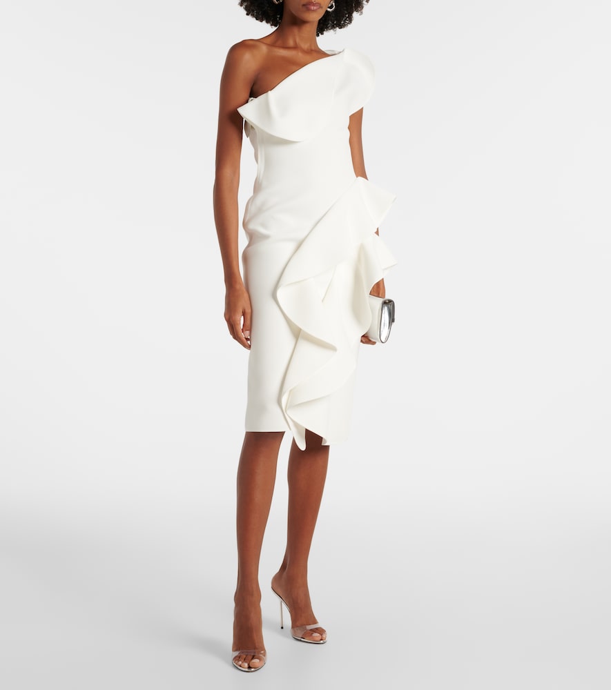 Maticevski Bridal Rhythm ruffled midi dress