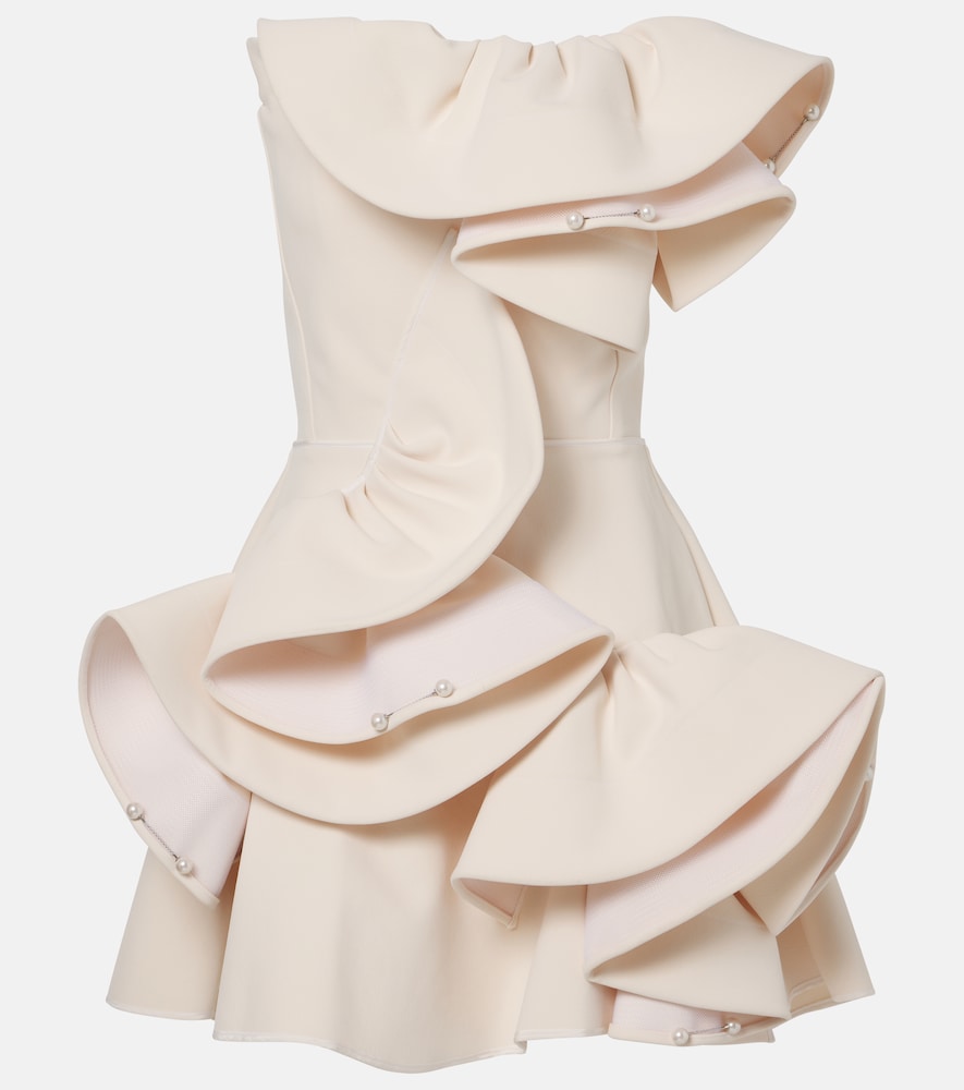 Maticevski Bridal embellished ruffled minidress. Maticevski Bridal 缀饰荷叶边迷你连衣裙