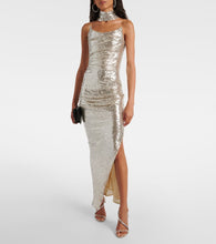 Maticevski Exhilarate gathered sequined gown