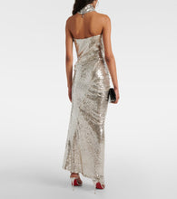 Maticevski Exhilarate gathered sequined gown