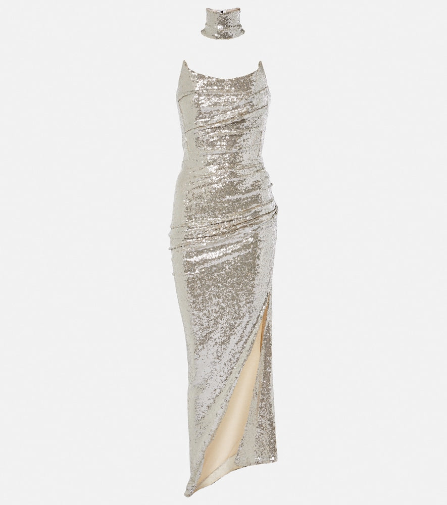Maticevski Exhilarate gathered sequined gown. Maticevski 令人振奋的亮片褶皱礼服