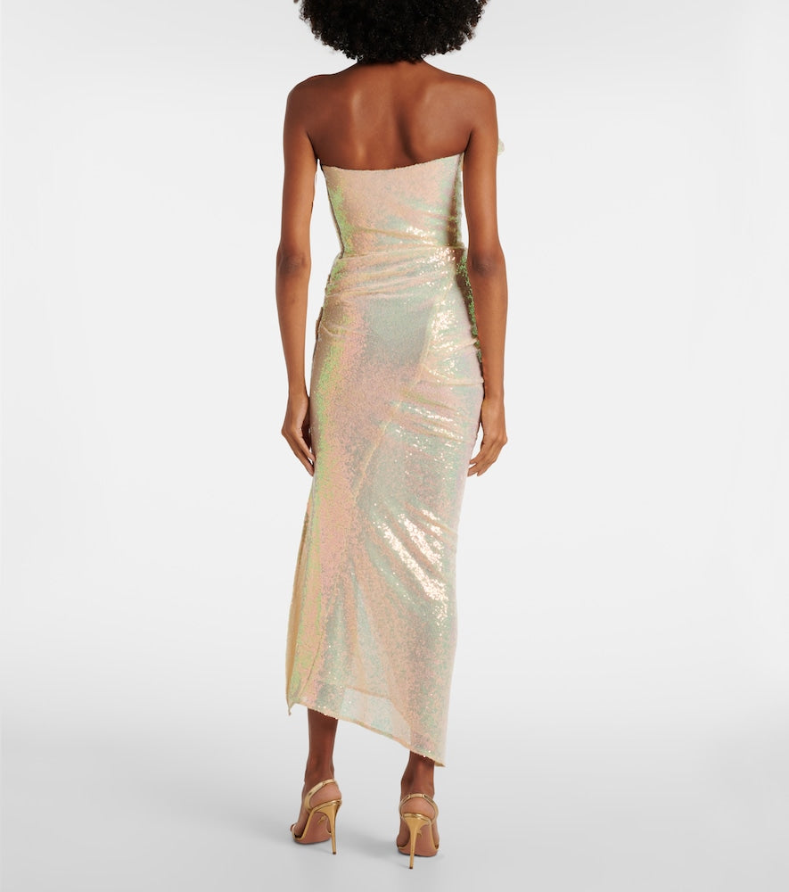 Maticevski Exhilarate ruffled sequined gown