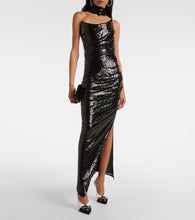 Maticevski Exhilarate sequined strapless gown