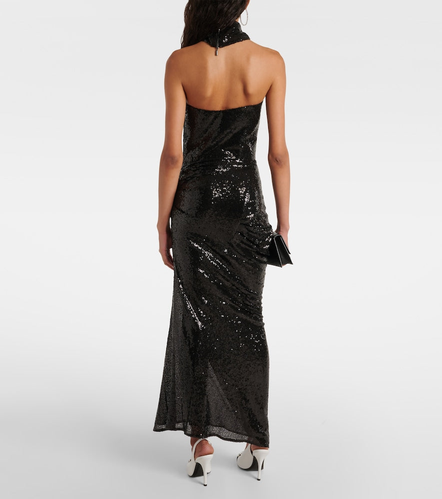 Maticevski Exhilarate sequined strapless gown