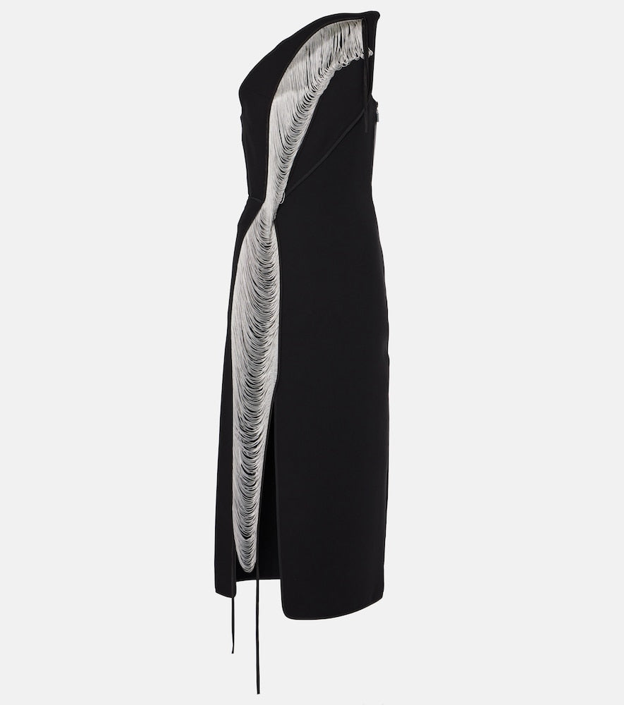 Maticevski Fringed midi dress. Maticevski 流苏中长连衣裙