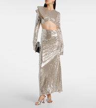 Maticevski Luna draped sequined maxi skirt