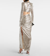 Maticevski Luna draped sequined maxi skirt