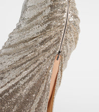 Maticevski Luna draped sequined maxi skirt