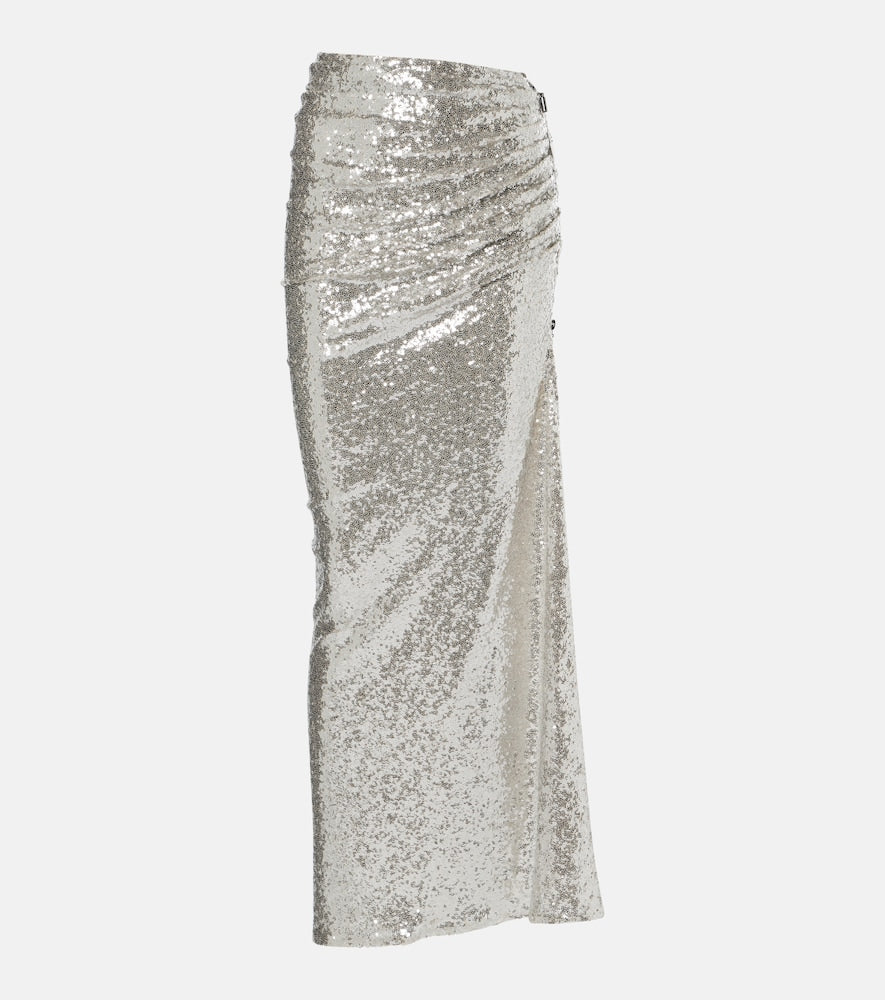 Maticevski Luna draped sequined maxi skirt - Maticevski Luna 垂褶亮片长裙