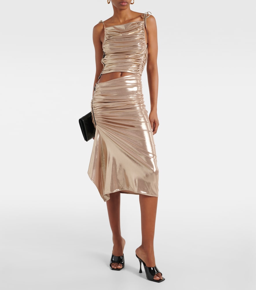 Maticevski Neroli ruched midi skirt