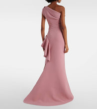Maticevski Provenance ruffled one-shoulder crêpe gown