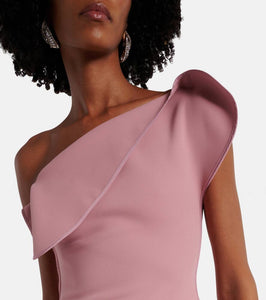 Maticevski Provenance ruffled one-shoulder crêpe gown