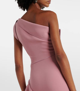 Maticevski Provenance ruffled one-shoulder crêpe gown