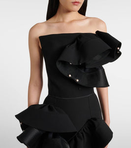 Maticevski Strapless ruffled gown