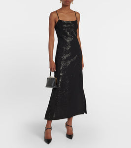 Max Mara Alias sequined georgette maxi dress