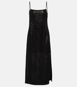 Max Mara Alias sequined georgette maxi dress