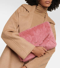 Max Mara Alpaca, wool, and silk teddy clutch