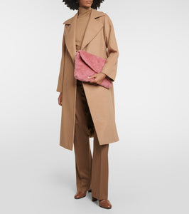 Max Mara Alpaca, wool, and silk teddy clutch