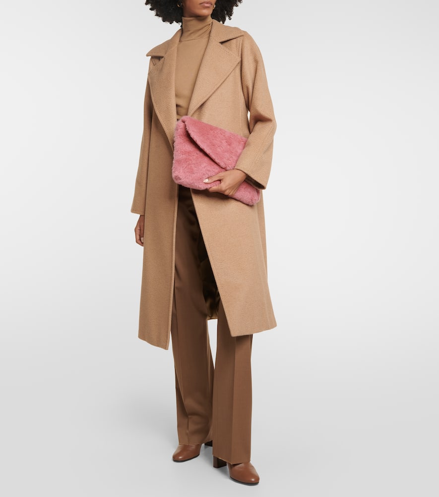 Max Mara Alpaca, wool, and silk teddy clutch
