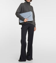 Max Mara Alpaca, wool, and silk teddy clutch