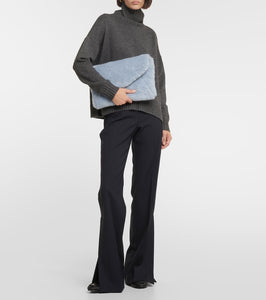 Max Mara Alpaca, wool, and silk teddy clutch