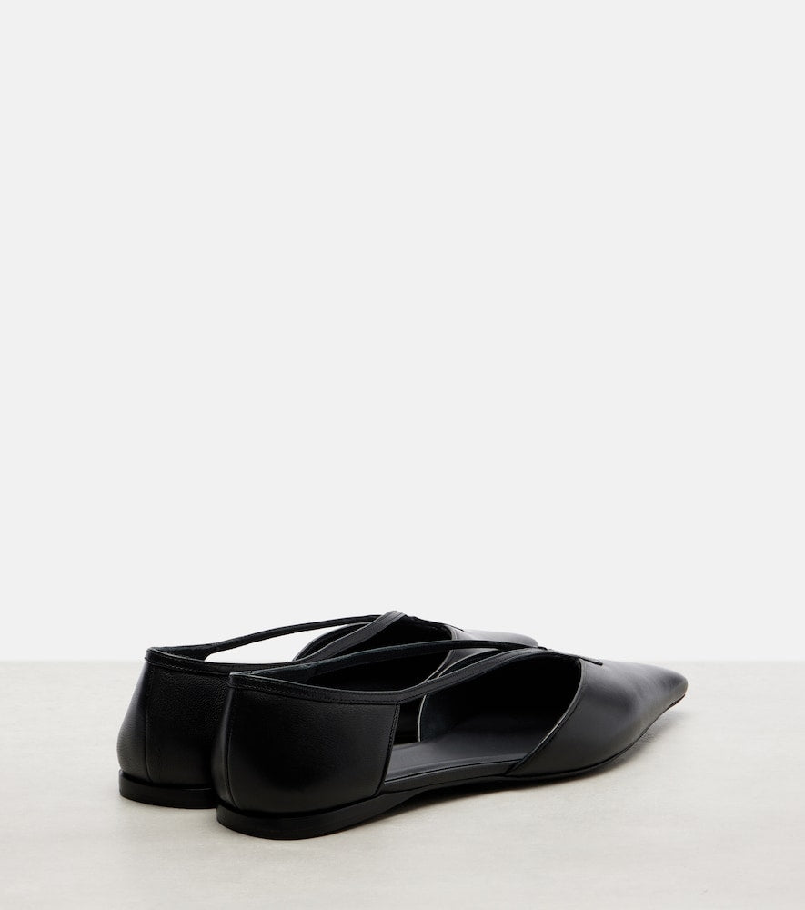 Max Mara Amatassa leather ballet flats